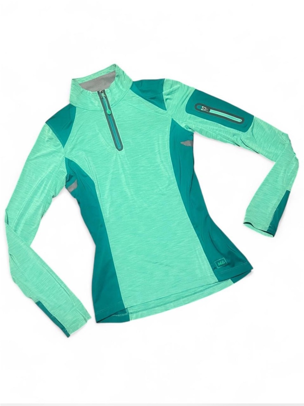 REI Coop Teal Performance Outdoor Athletic Half Zip